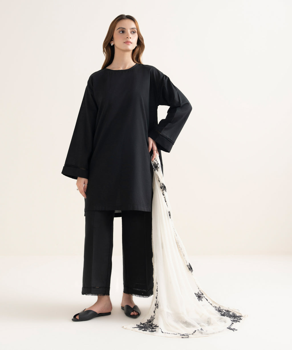 Embroidered Chiffon Dupatta