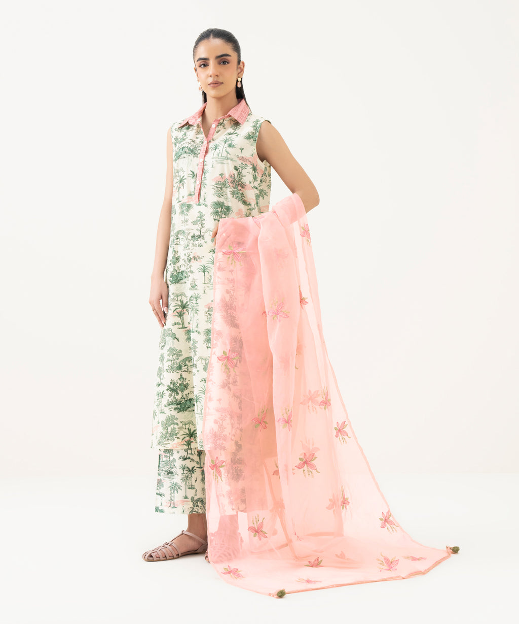 Embroidered Organza Dupatta