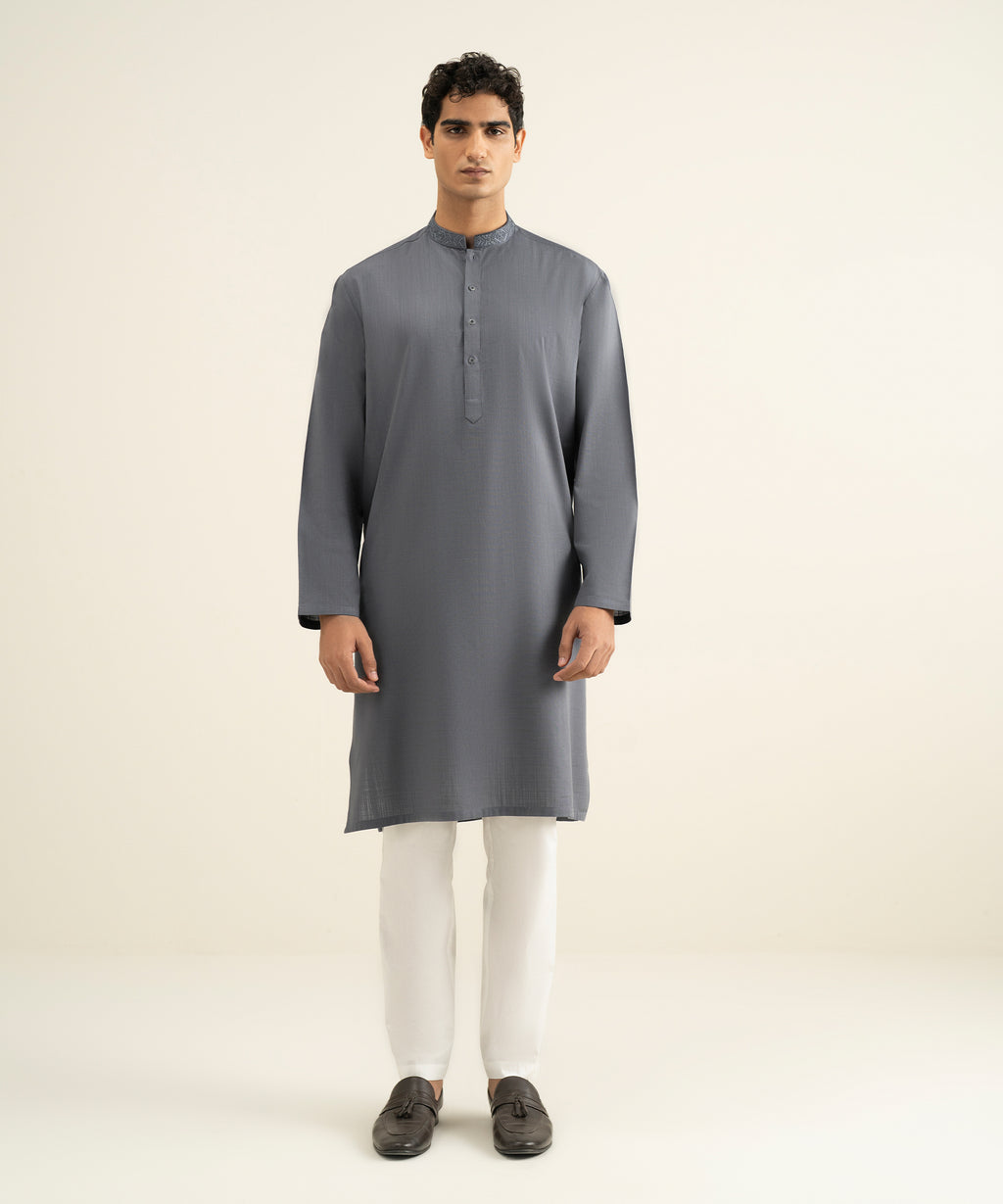 Embroidered Cotton Kurta