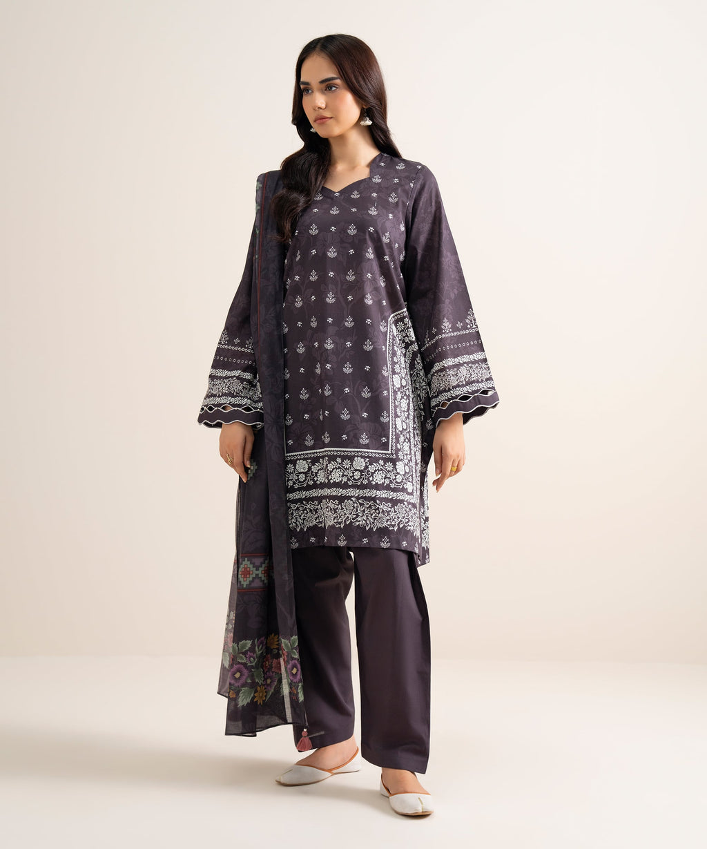 3 Piece - Printed Lawn Suit
