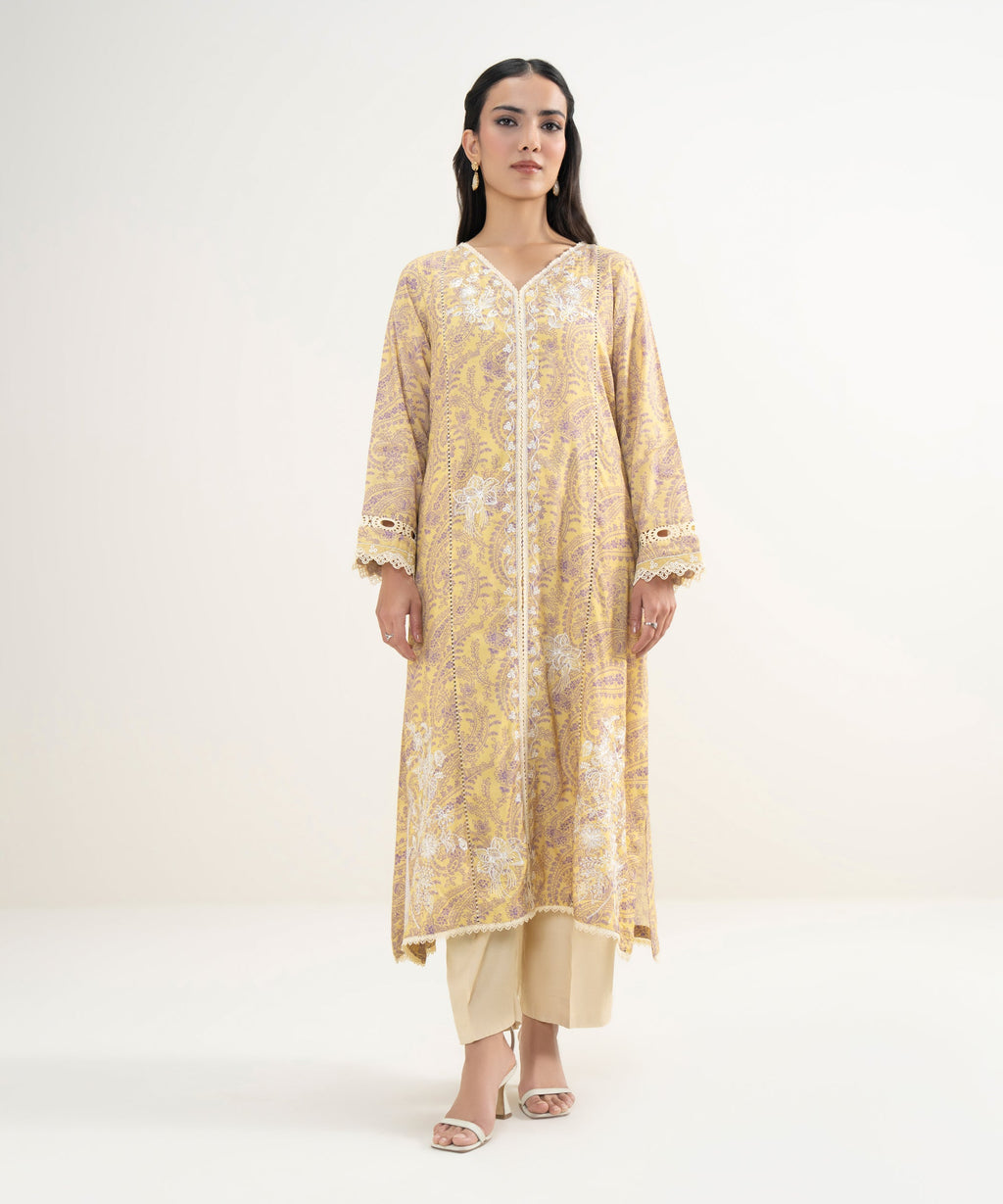 Embroidered Raw Silk Shirt