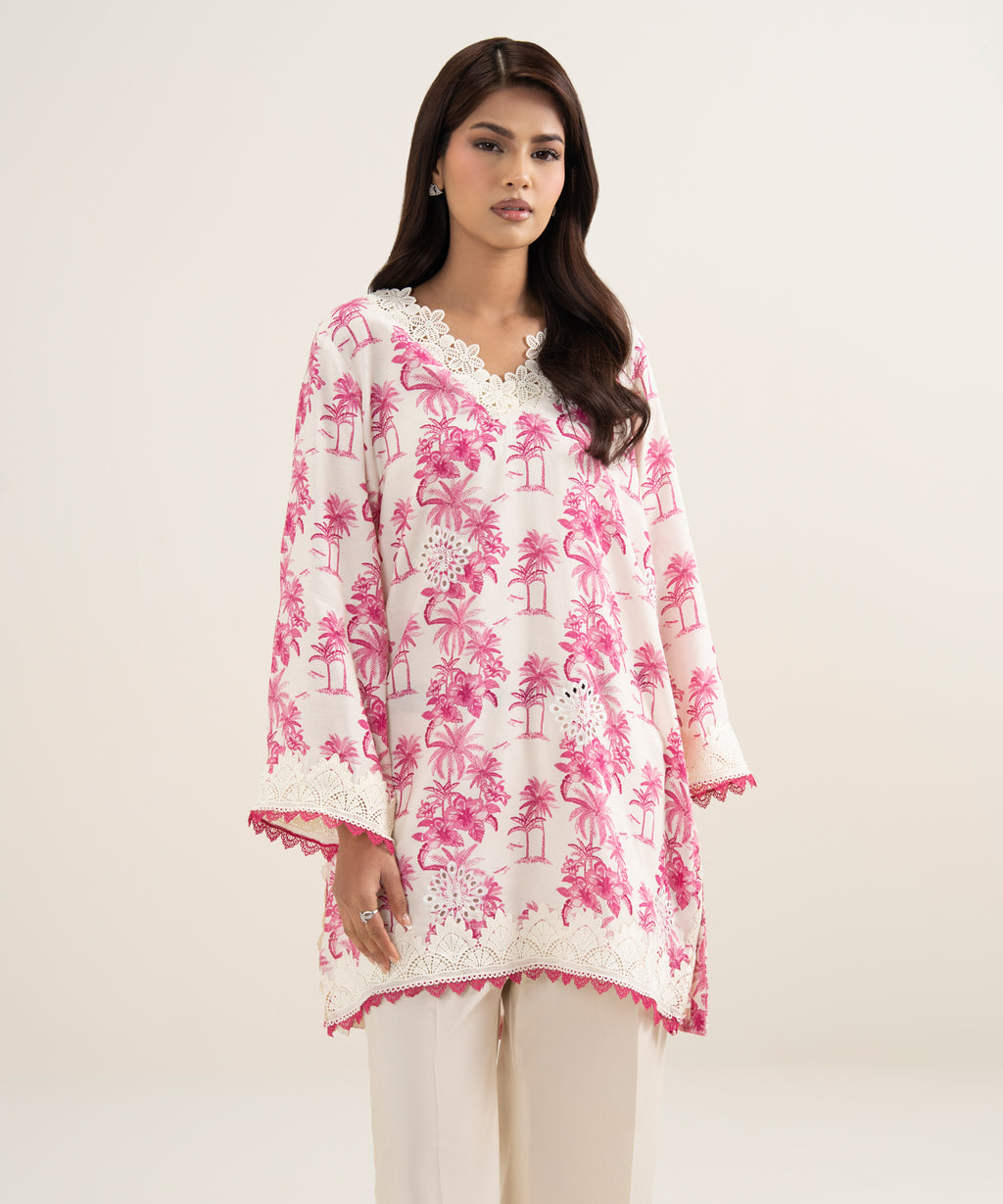 Embroidered Raw Silk Shirt
