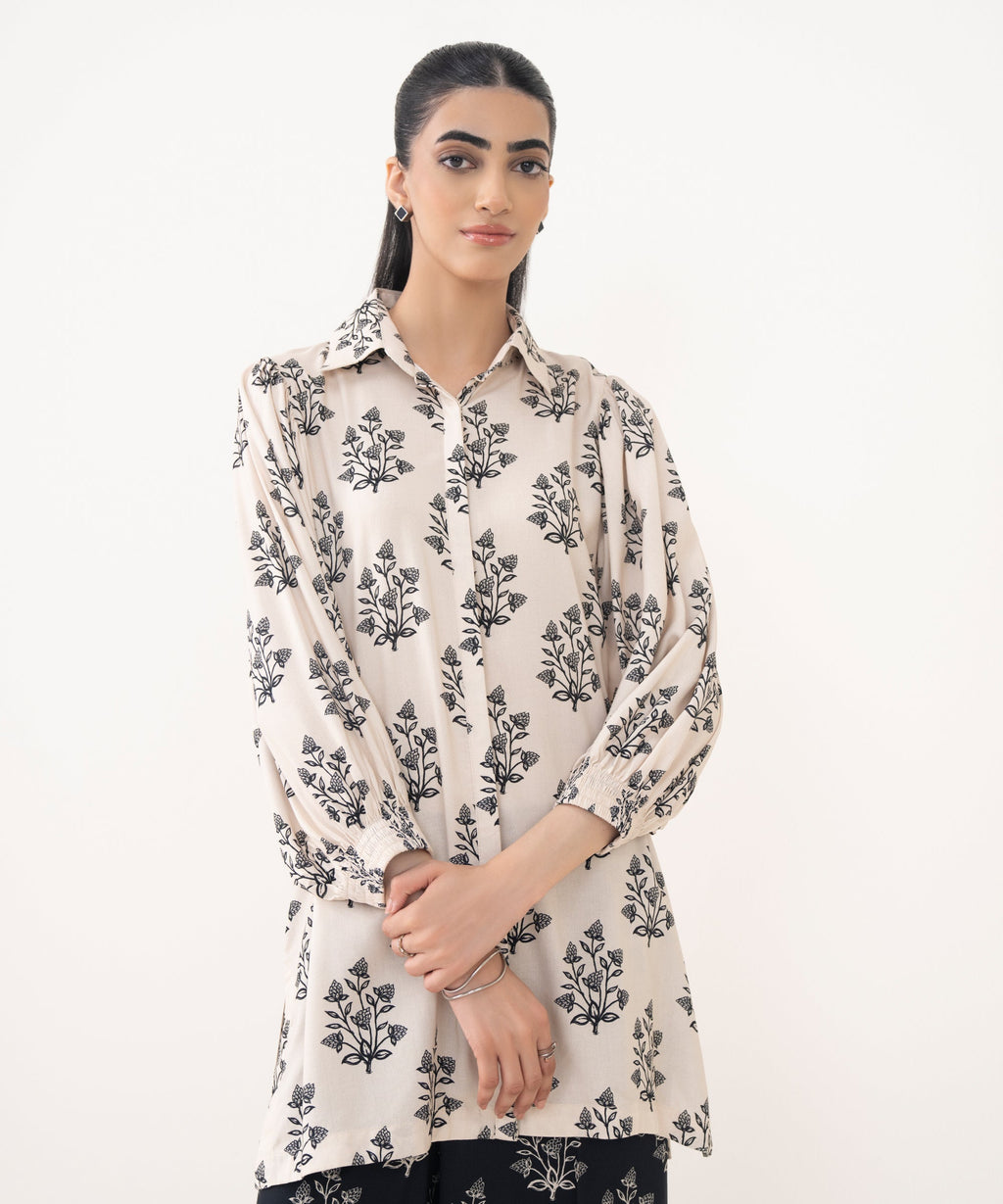Printed Viscose Linen Shirt