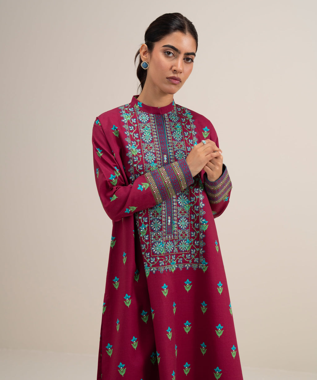 2 Piece - Embroidered Lawn Suit - RED