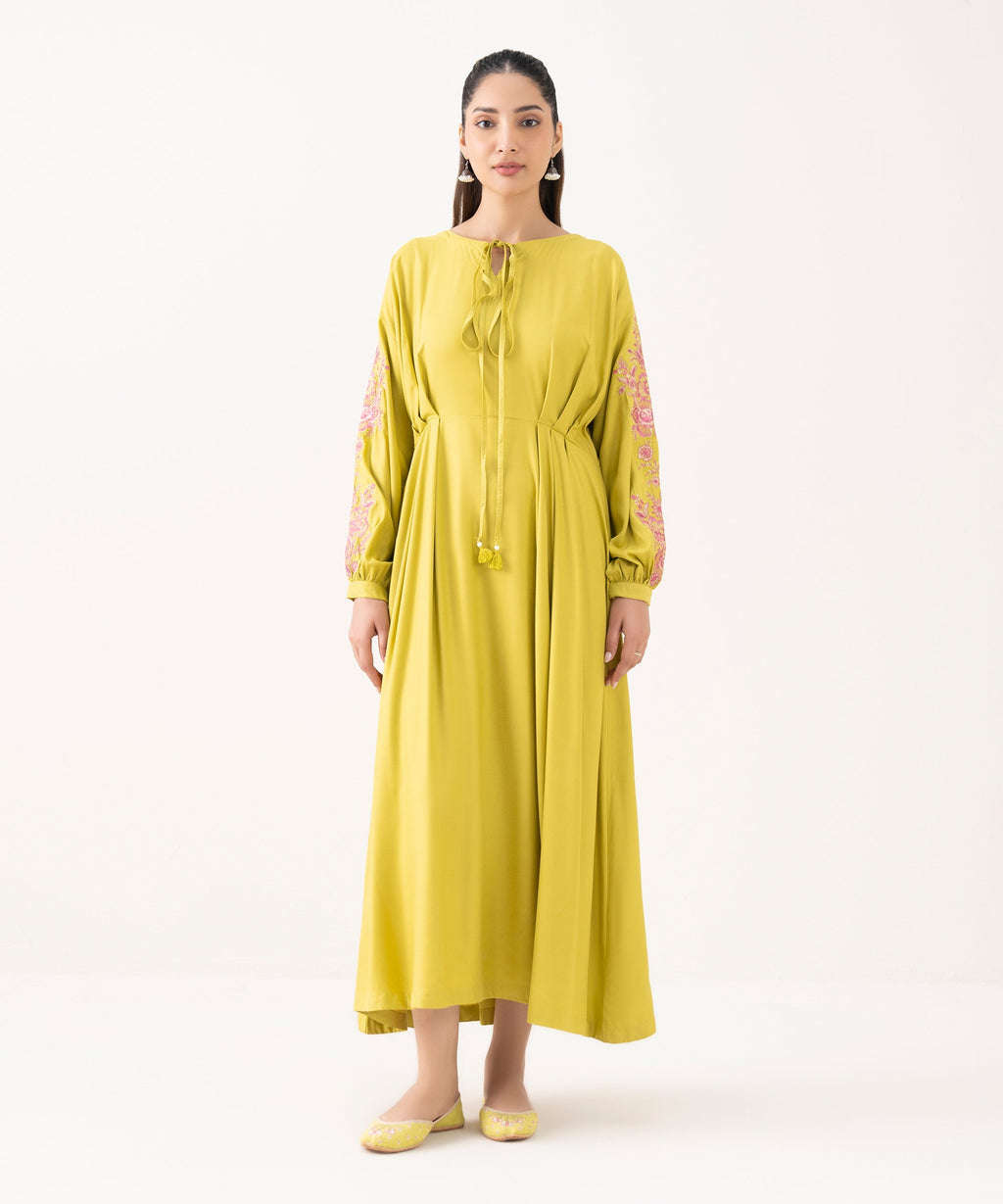 Embroidered Cambric Flared Shirt