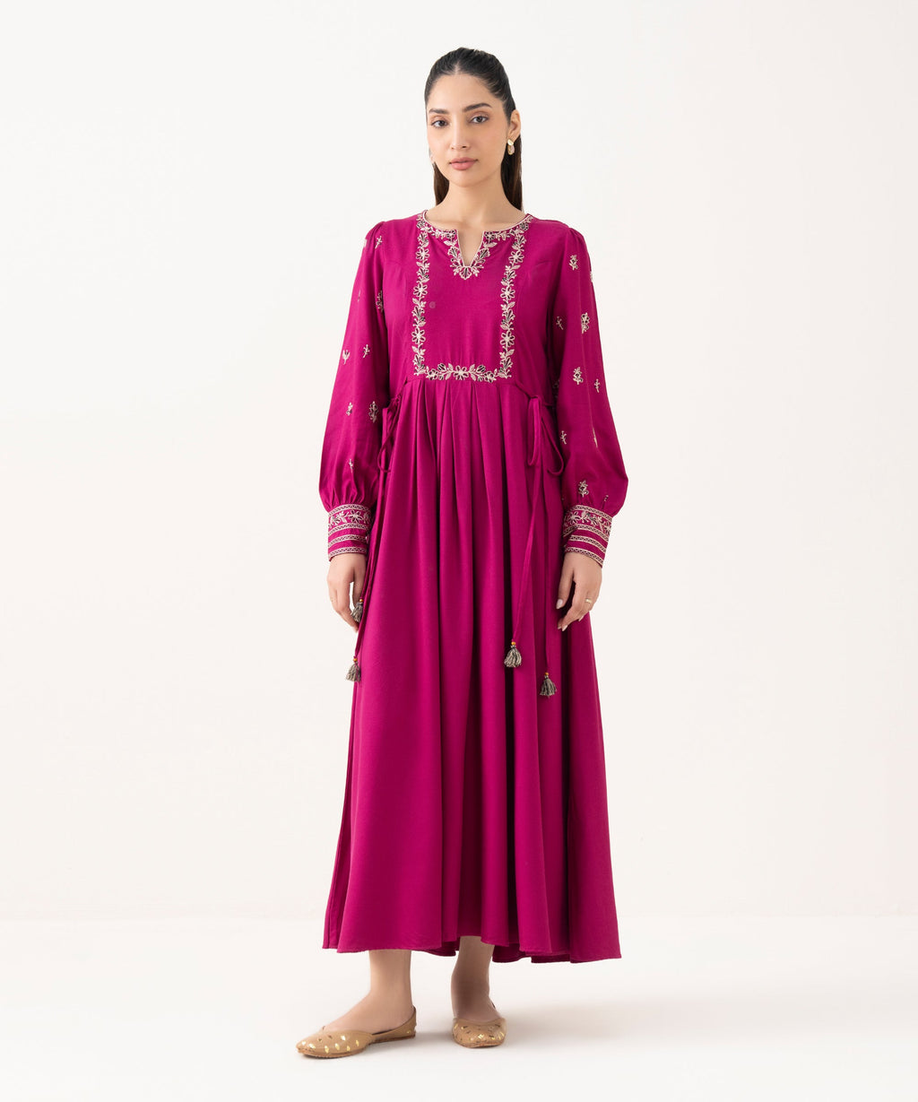 Embroidered Cambric Flared Shirt