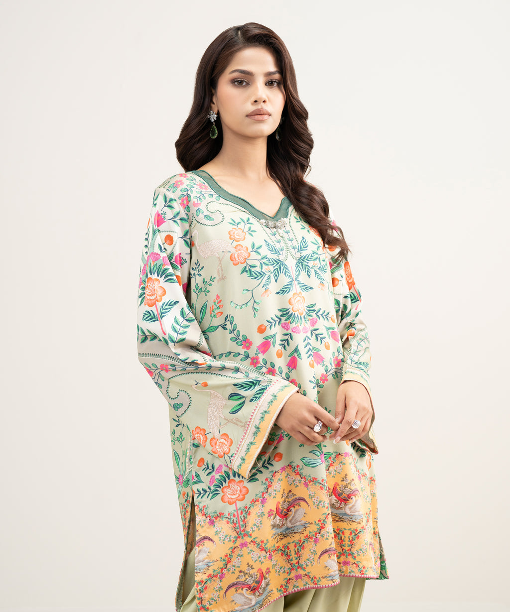 2 Piece - Emboidered Zari Lawn Suit