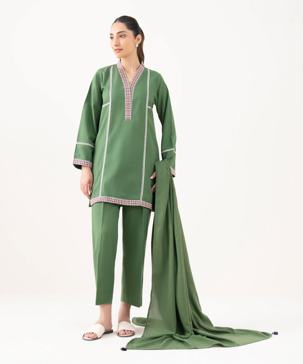 Embroidered Voile Dupatta