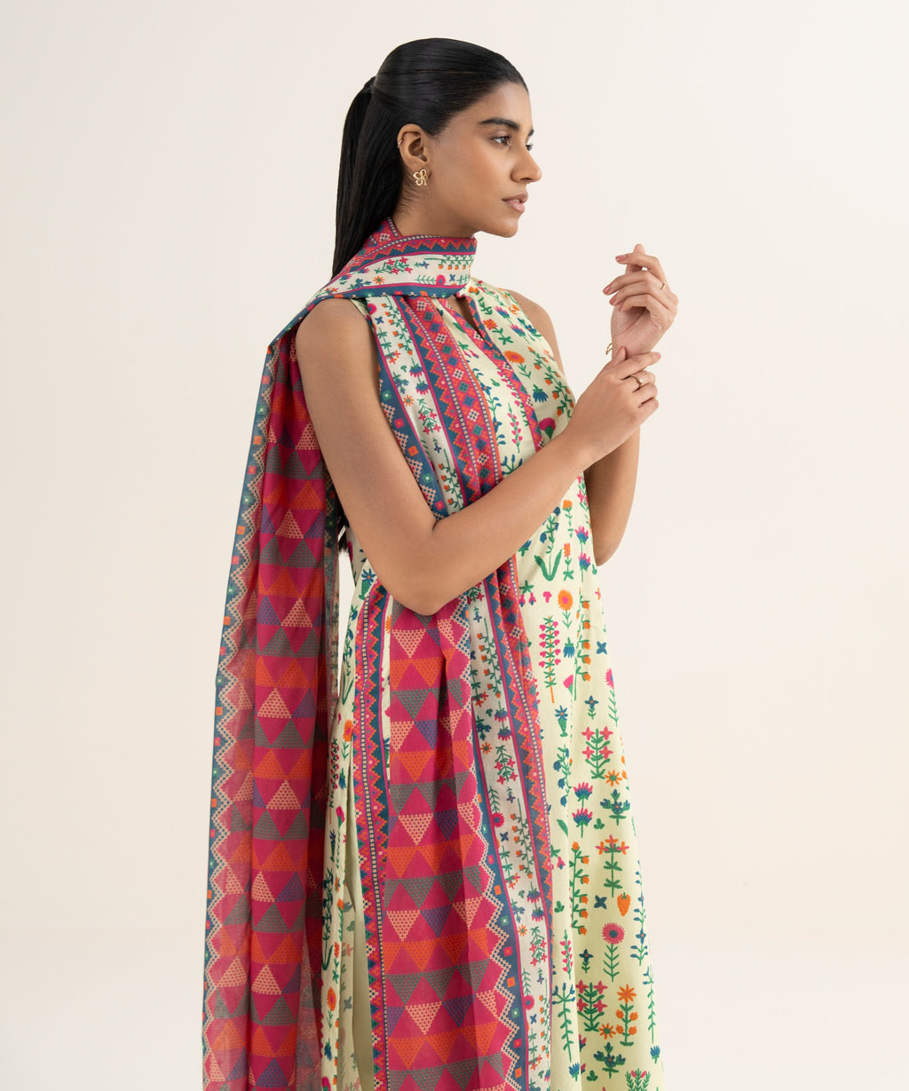 3 Piece - Printed Lawn Suit