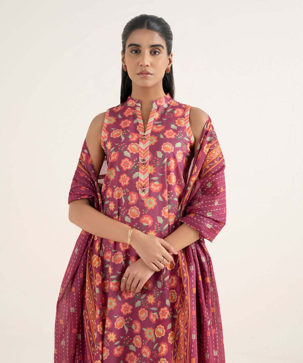 3 Piece - Printed Lawn Suit