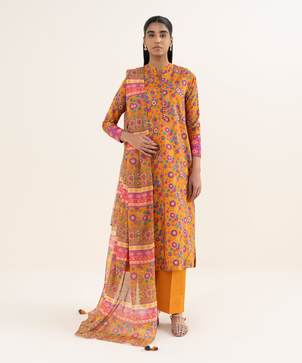 3 Piece - Printed Lawn Suit