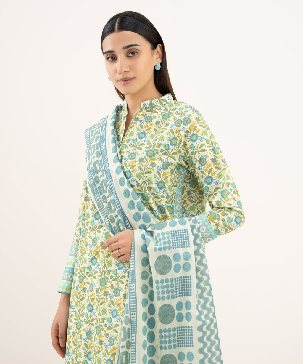 3 Piece - Printed Lawn Suit