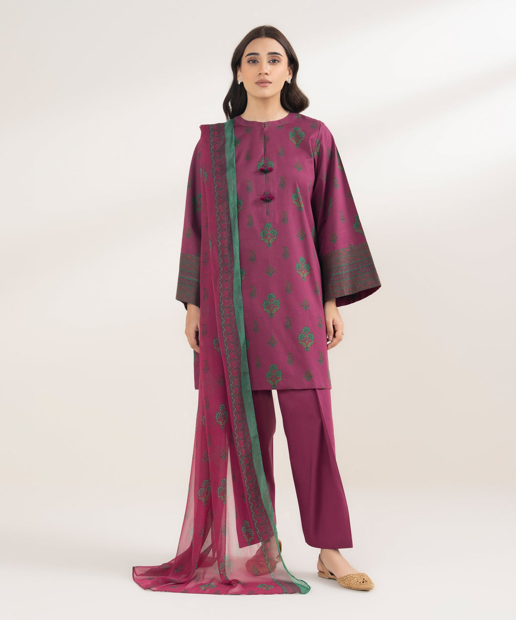 3 Piece - Printed Lawn Suit