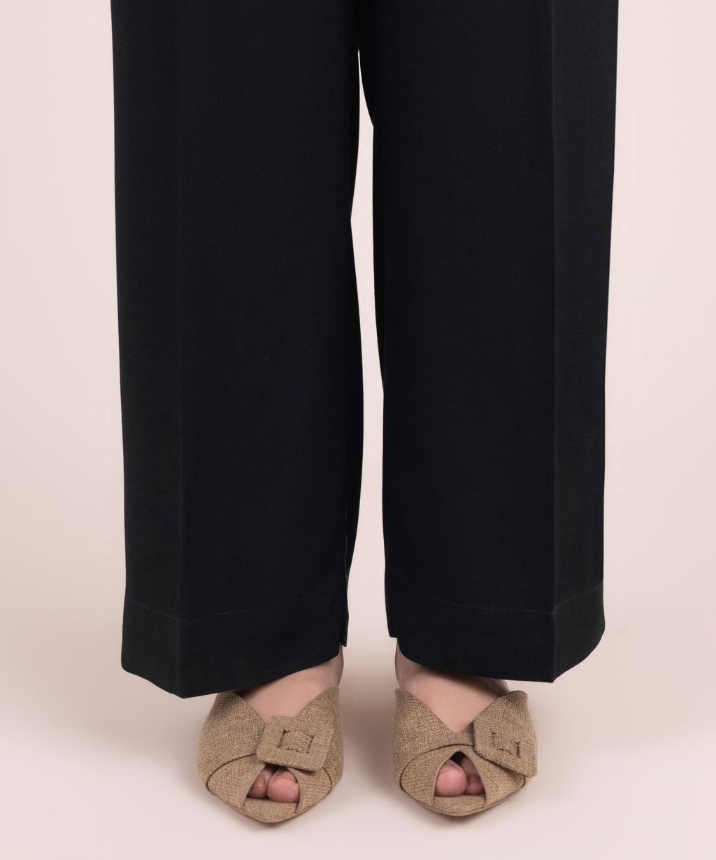 Solid Linen Viscose Culottes
