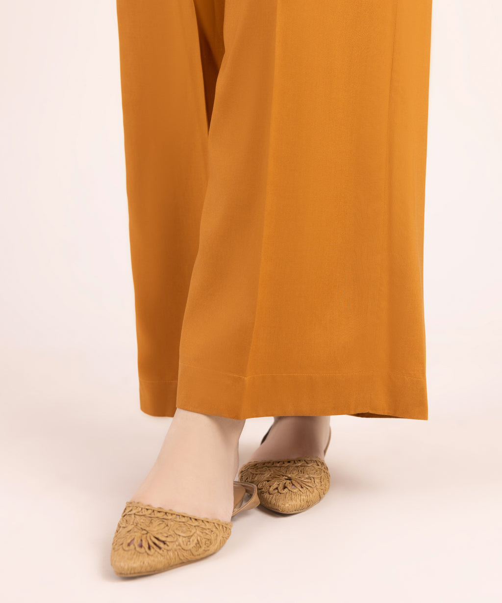 Solid Linen Viscose Culottes