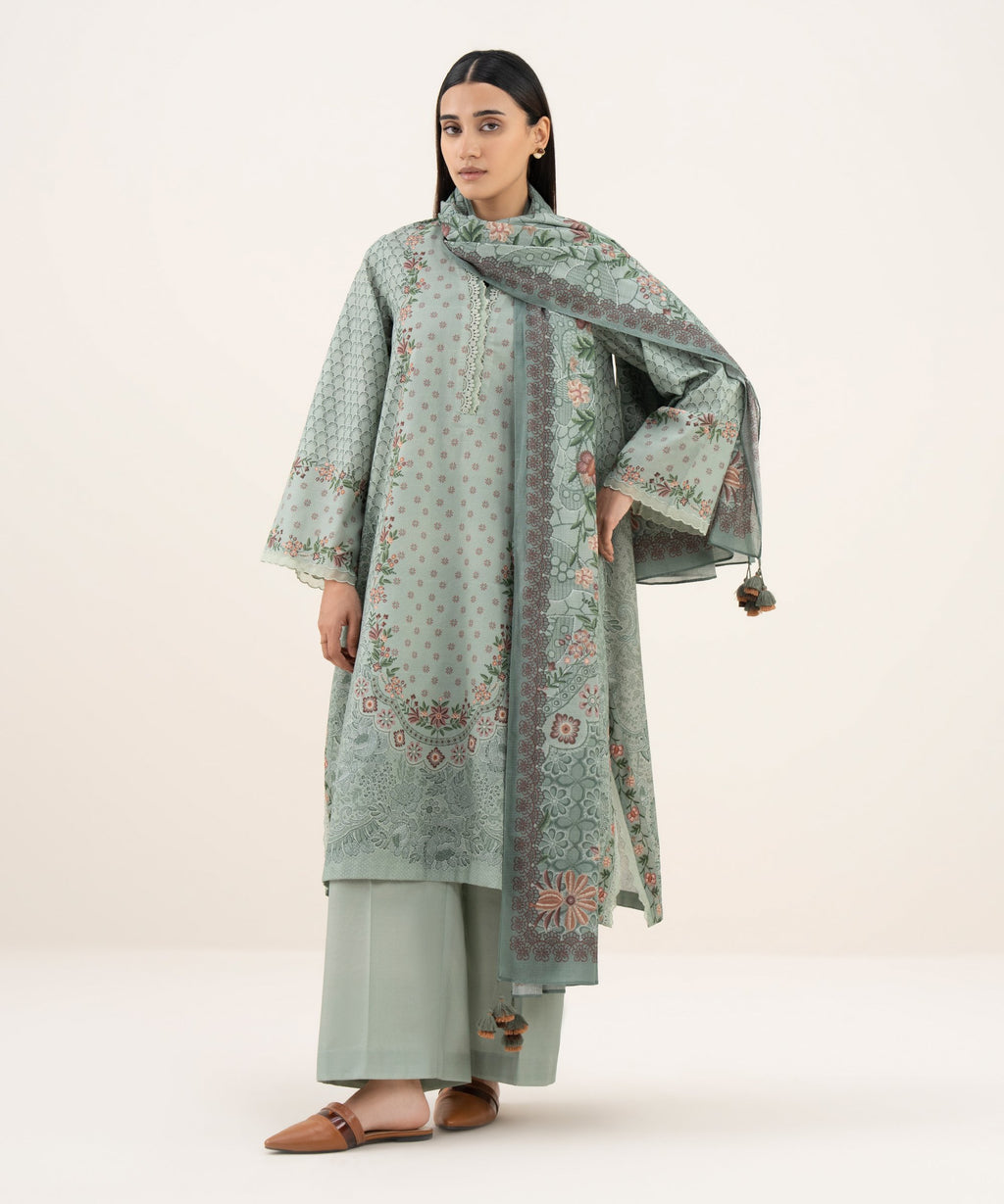 3 Piece - Printed Lawn Suit