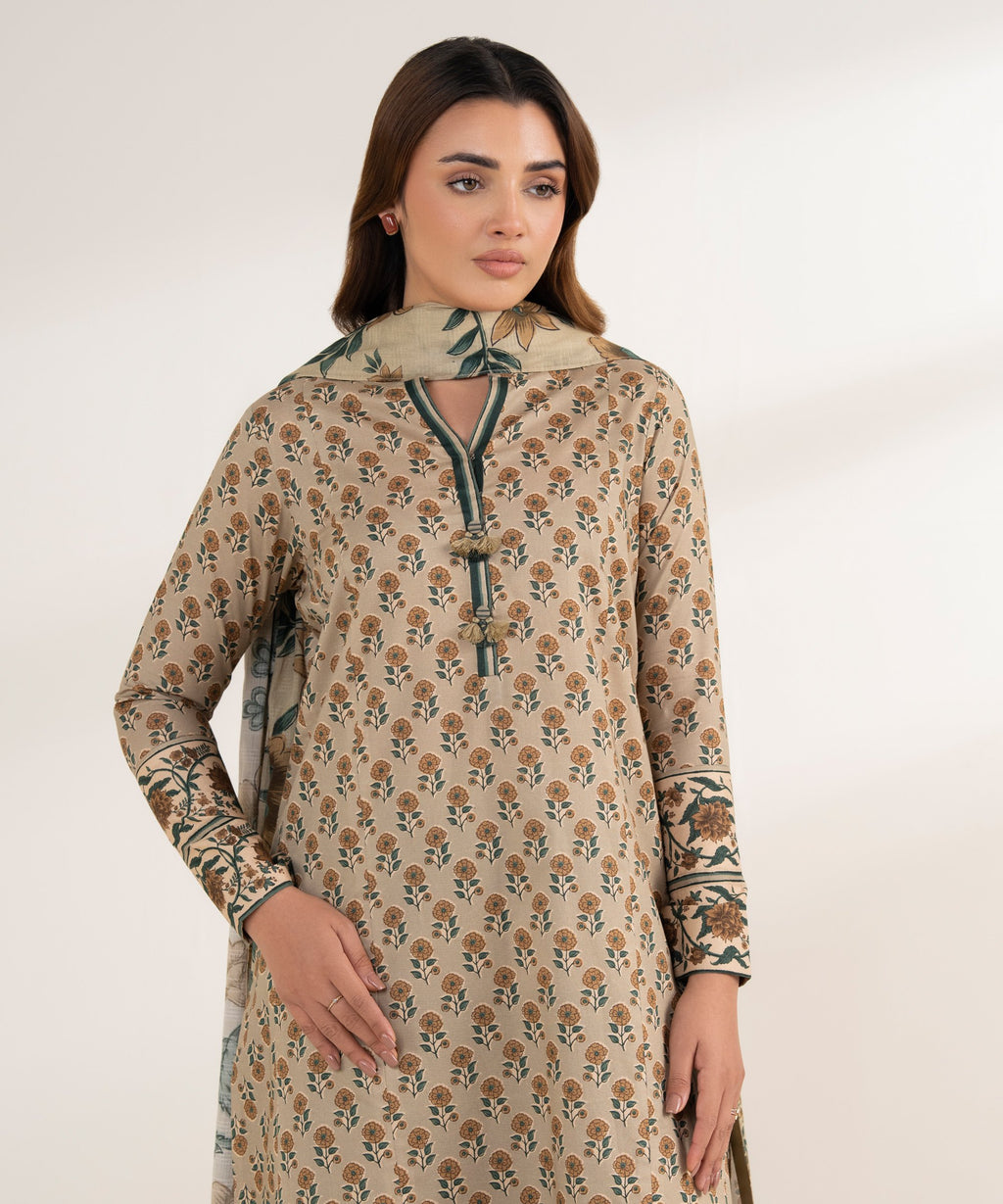 3 Piece - Printed Lawn Suit