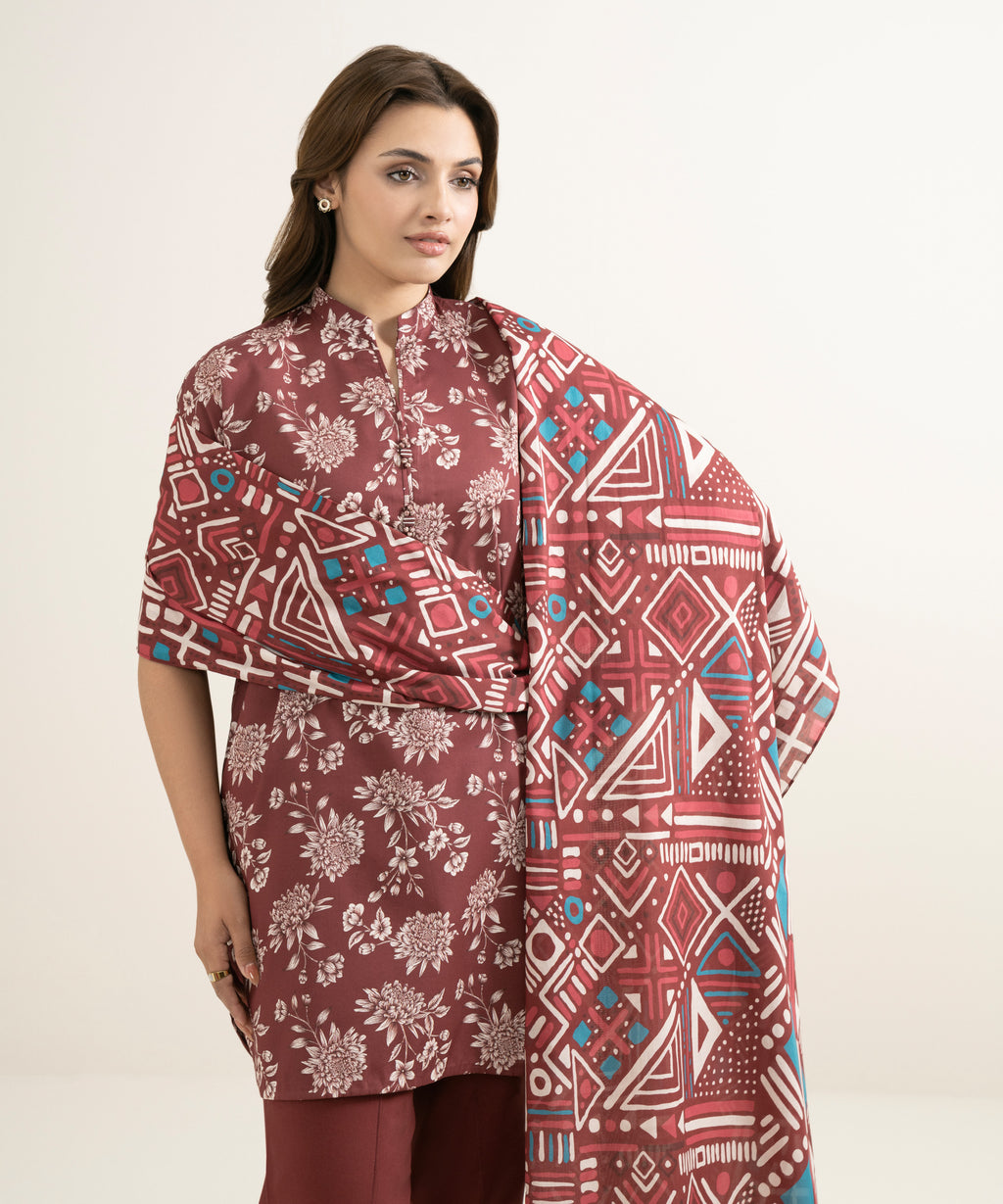 3 Piece - Printed Lawn Suit