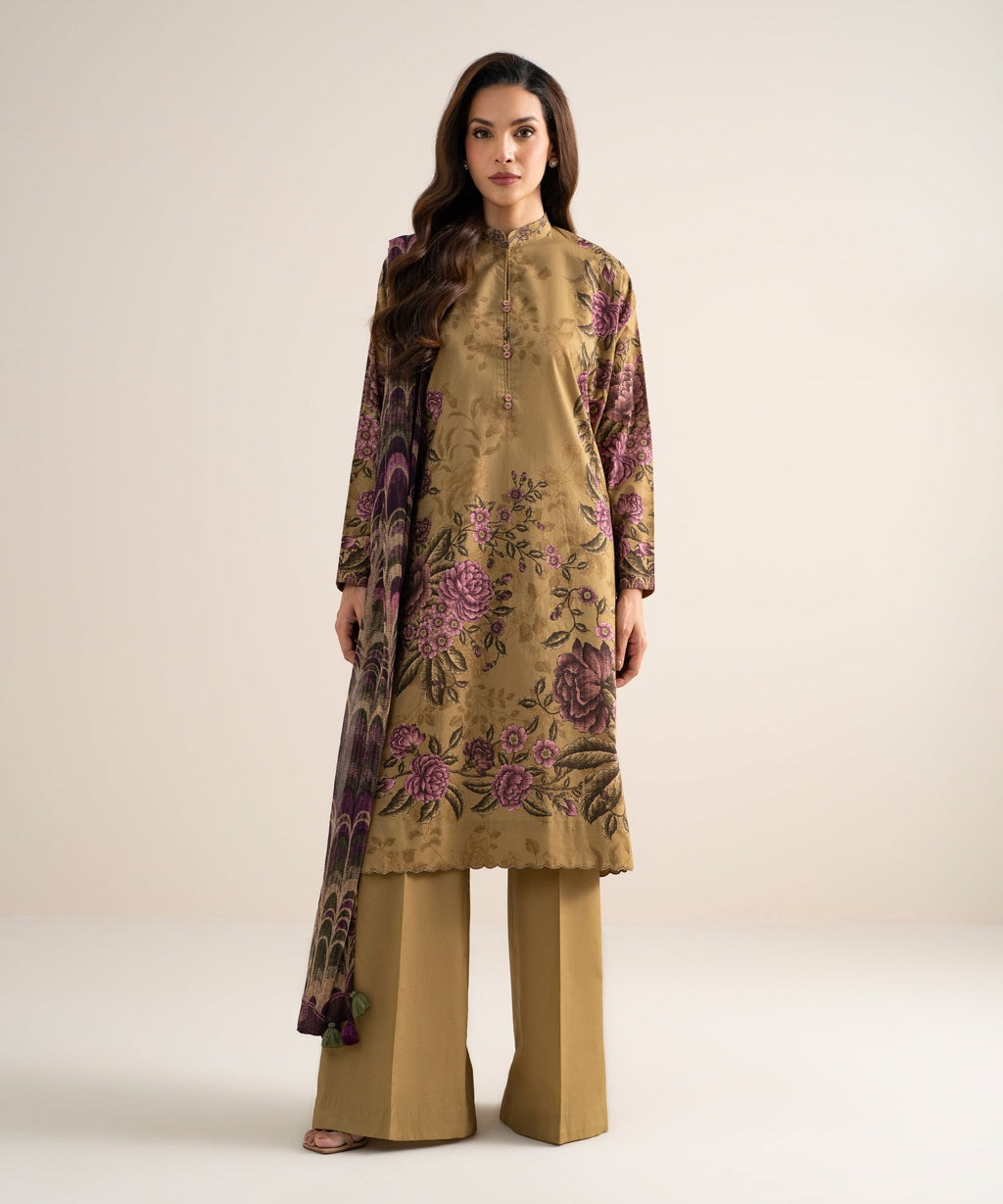 WOMEN 3PCS UNSTITCHED NEMB SUKOON