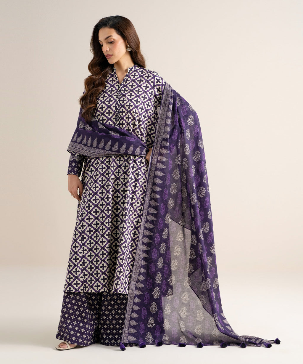 3 Piece - Printed Lawn Suit