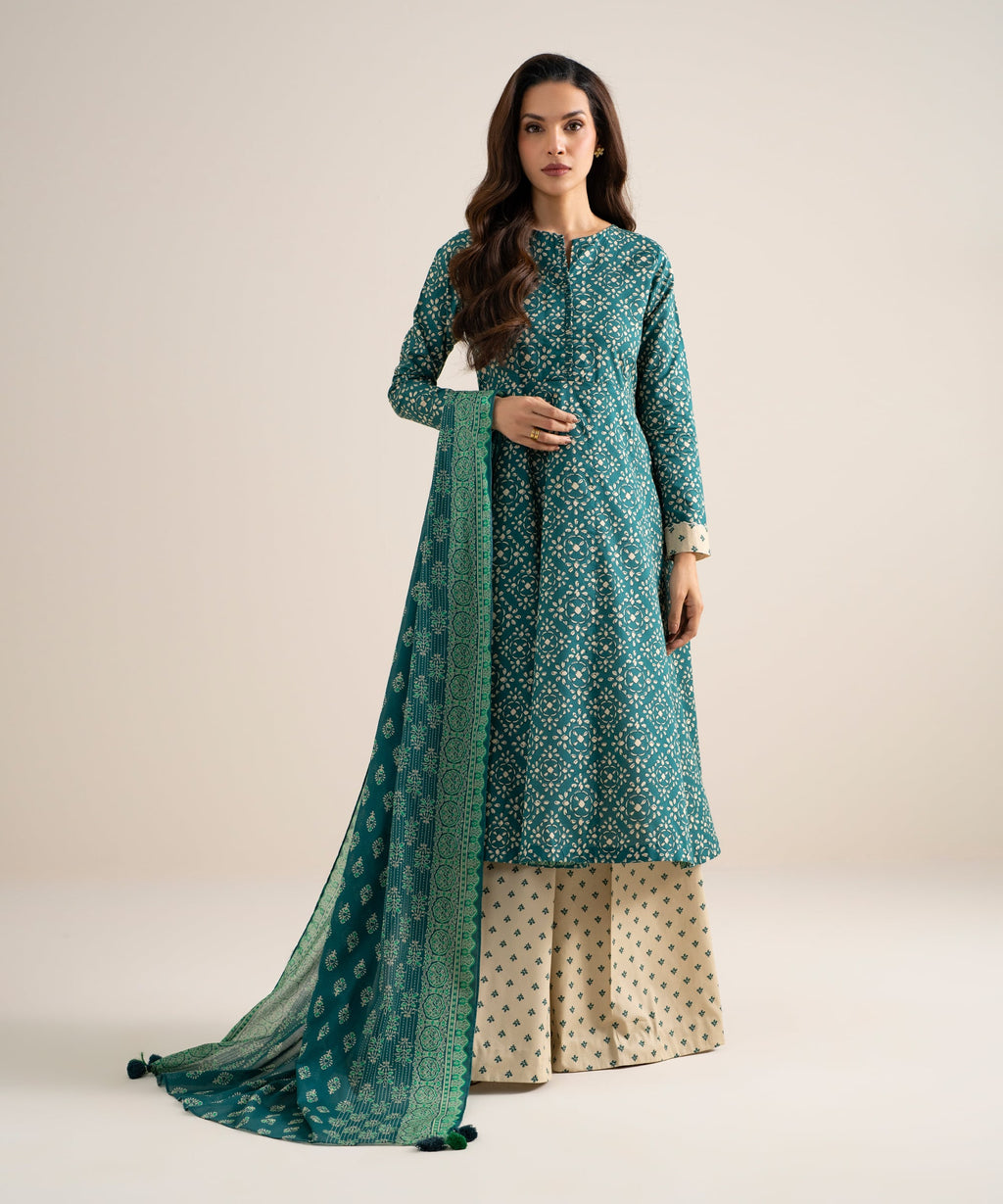 WOMEN 3PCS UNSTITCHED NEMB SUKOON
