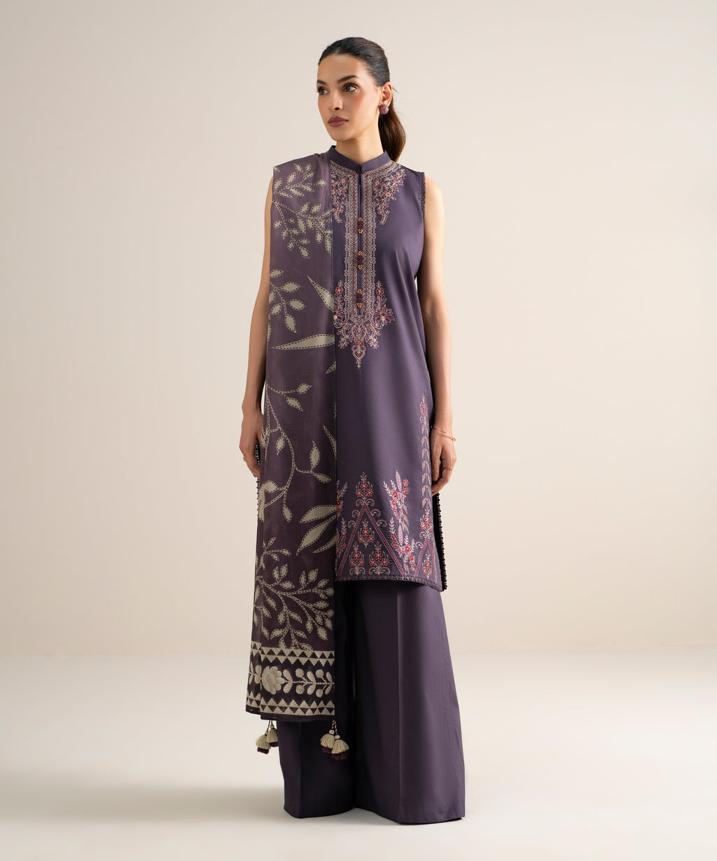 WOMEN 3PCS UNSTITCHED EMB ANDAAZ