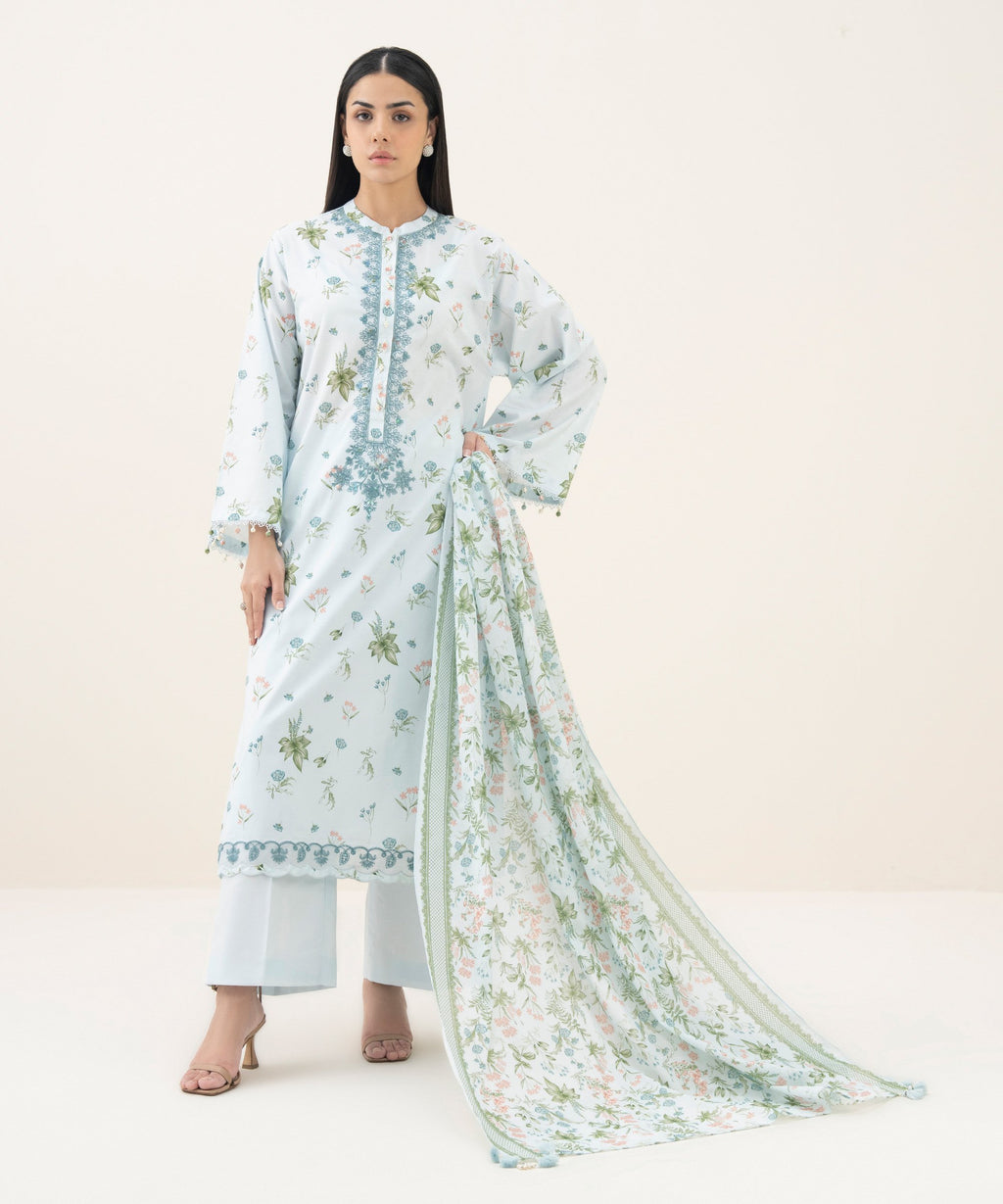 3 Piece - Embroidered Lawn Suit