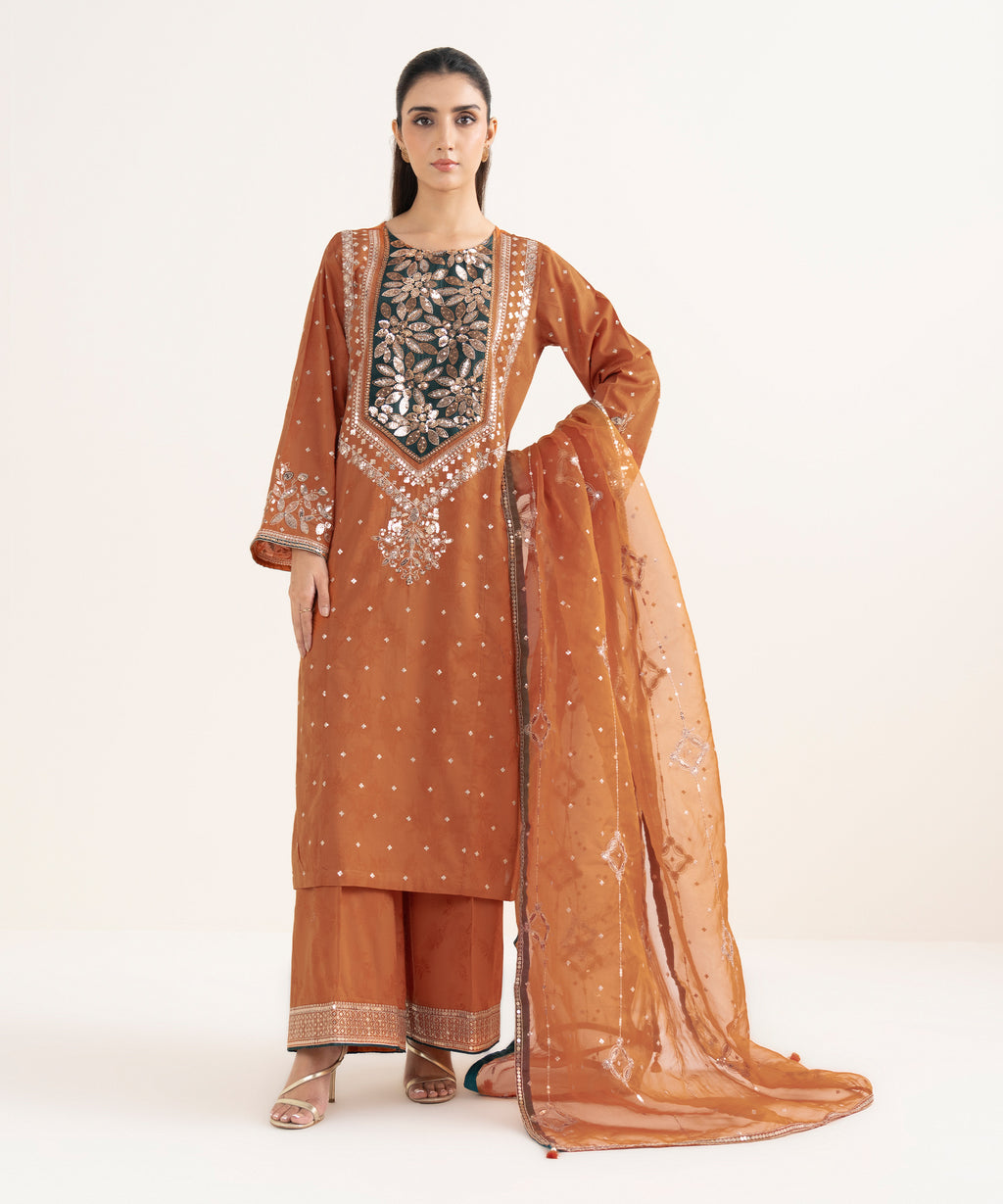 Embroidered Organza Dupatta