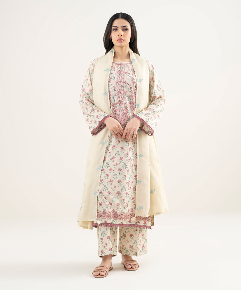 Embroidered Lawn Dupatta