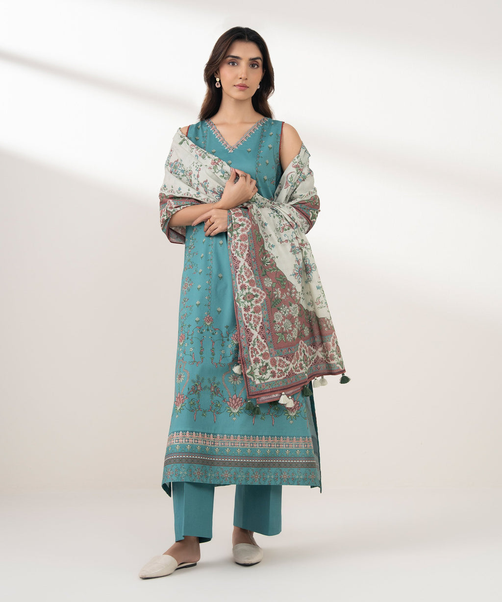 3 Piece - Embroidered Lawn Suit