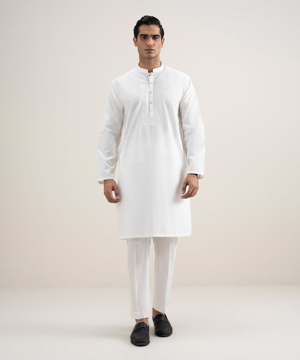 Embroidered Cotton Kurta