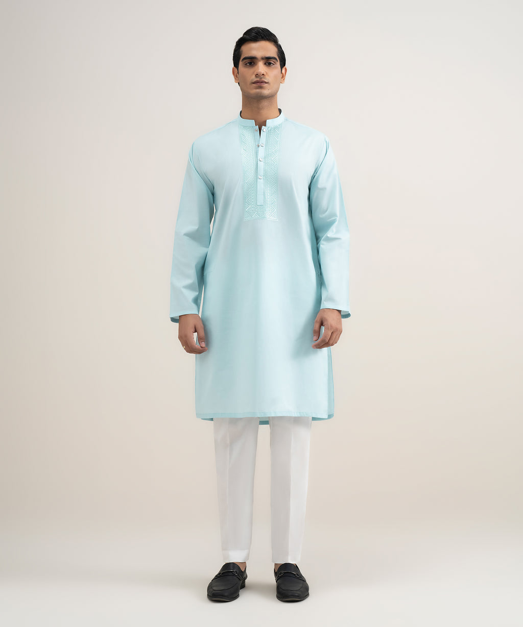 Embroidered Cotton Kurta