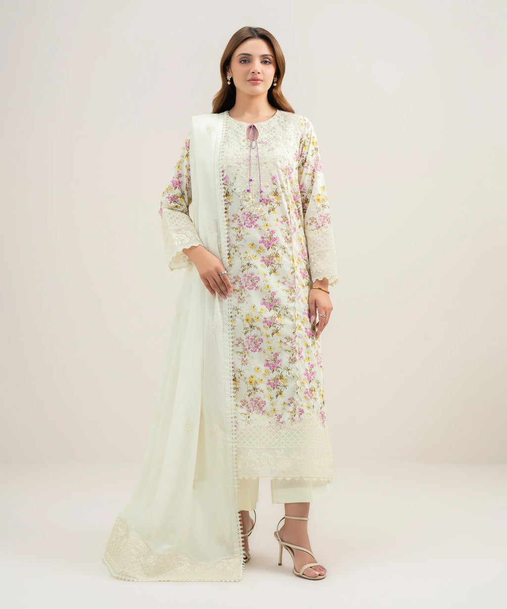 Embroidered Lawn Dupatta