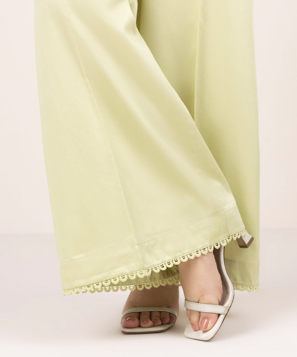 Solid Cambric Flared Pants