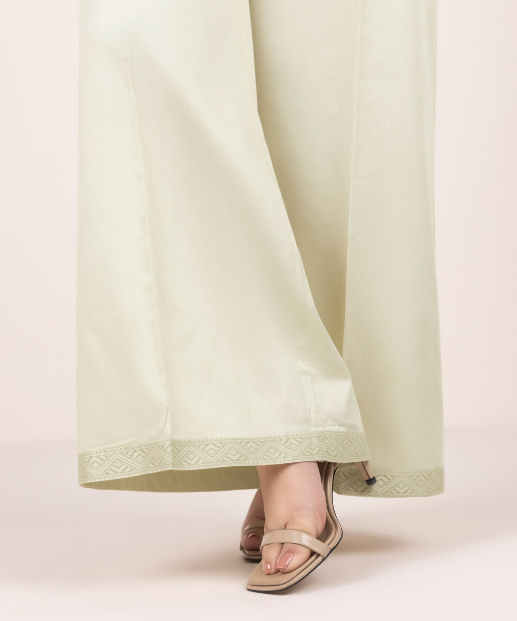Solid Cambric Flared Pants