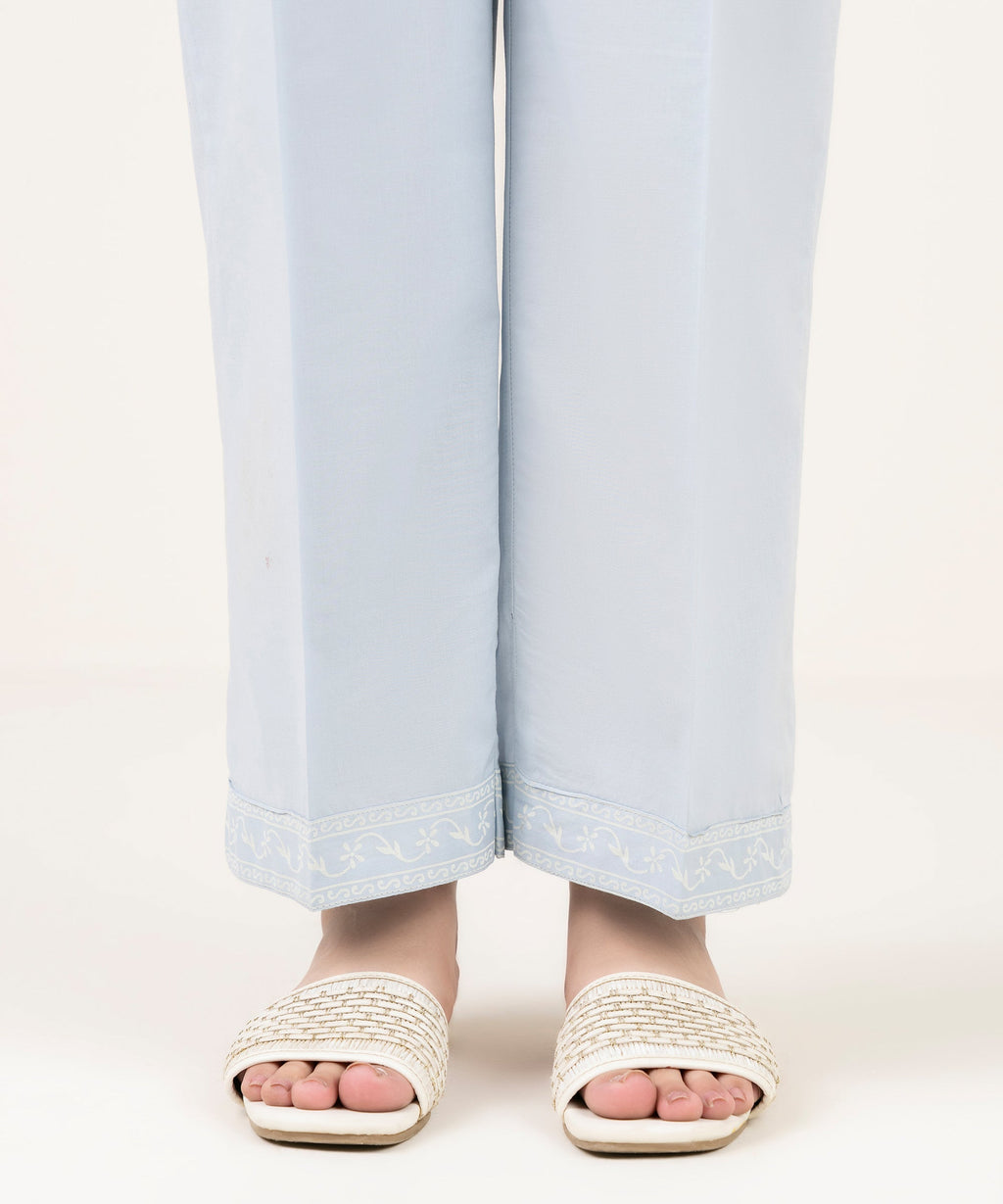 Solid Cambric Straight Pants