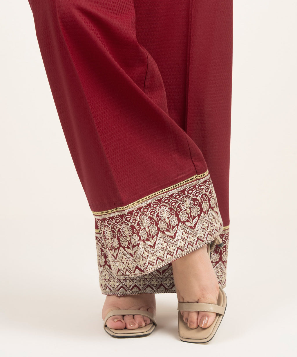 Embroidered Dobby Culottes