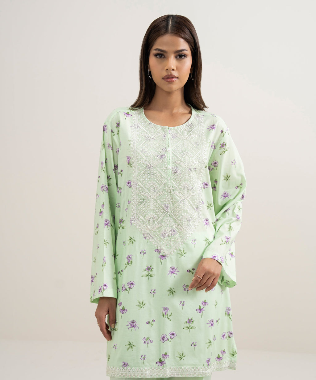 Embroidered Cotton Viscose Shirt