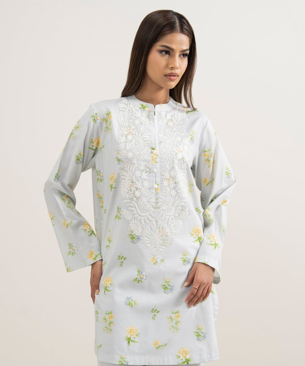 Embroidered Cotton Viscose Shirt