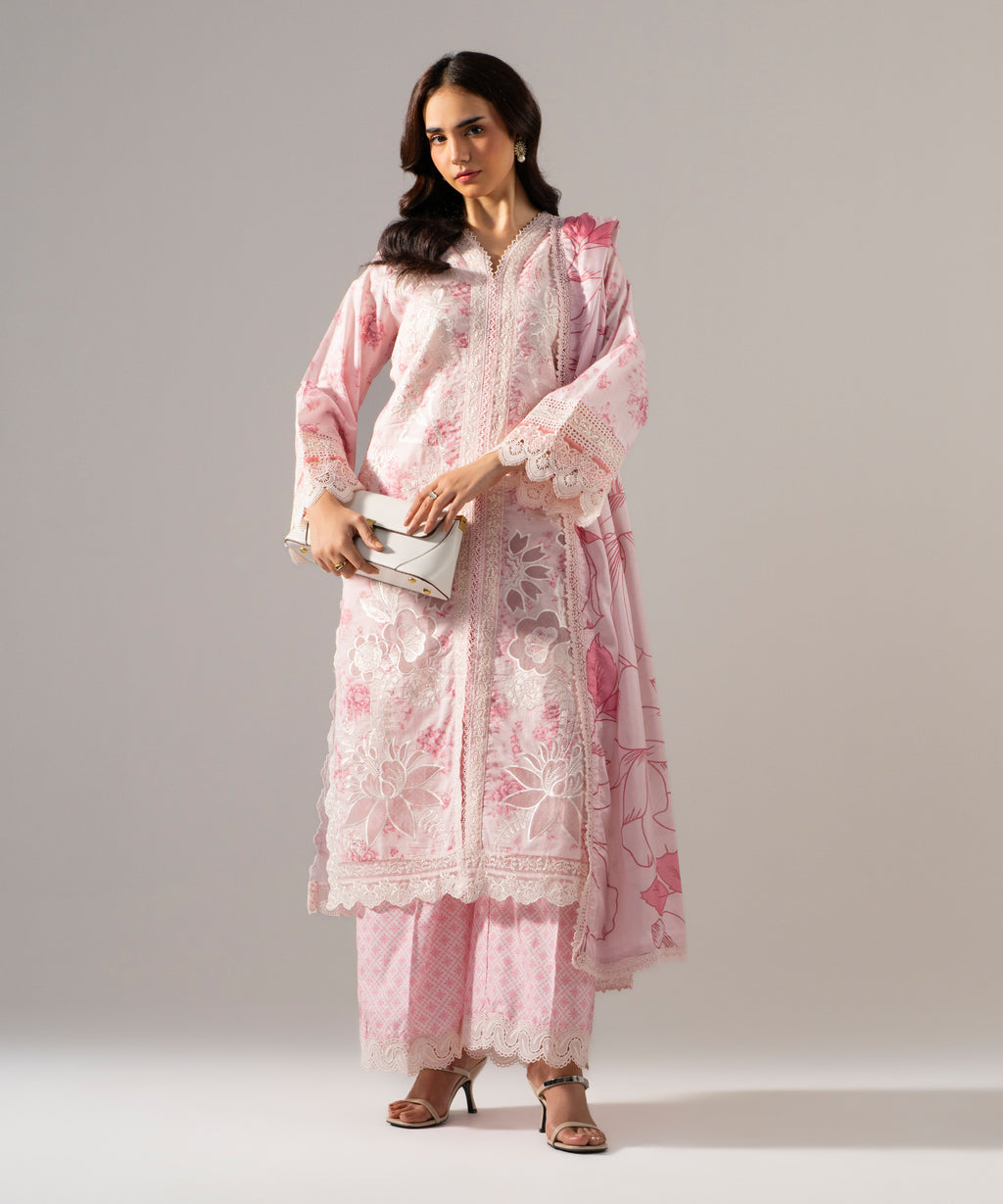 3 Piece - Embroidered Jacquard Suit