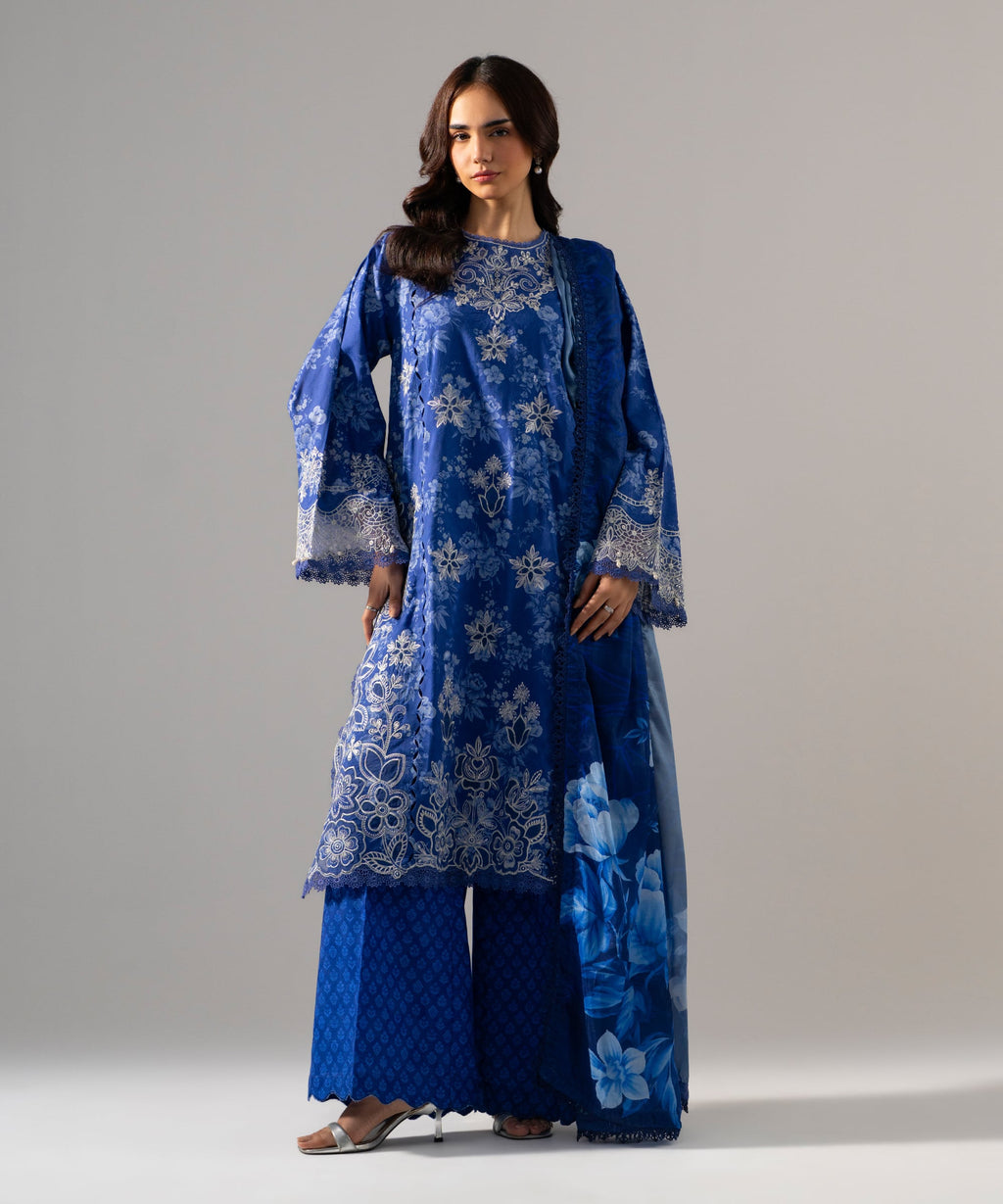 3 Piece - Embroidered Jacquard Suit