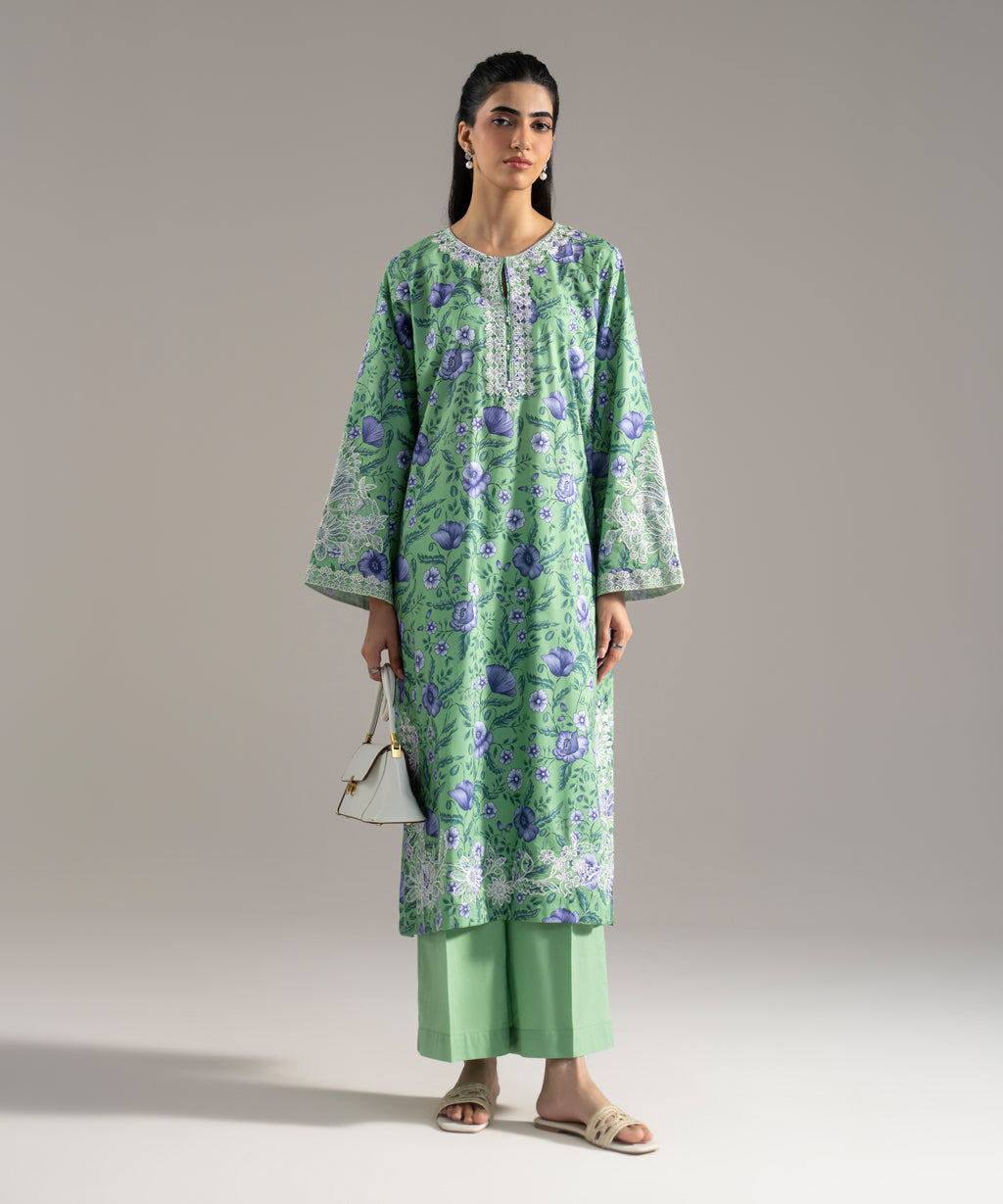 2 Piece - Embroidered Cotton Viscose Suit