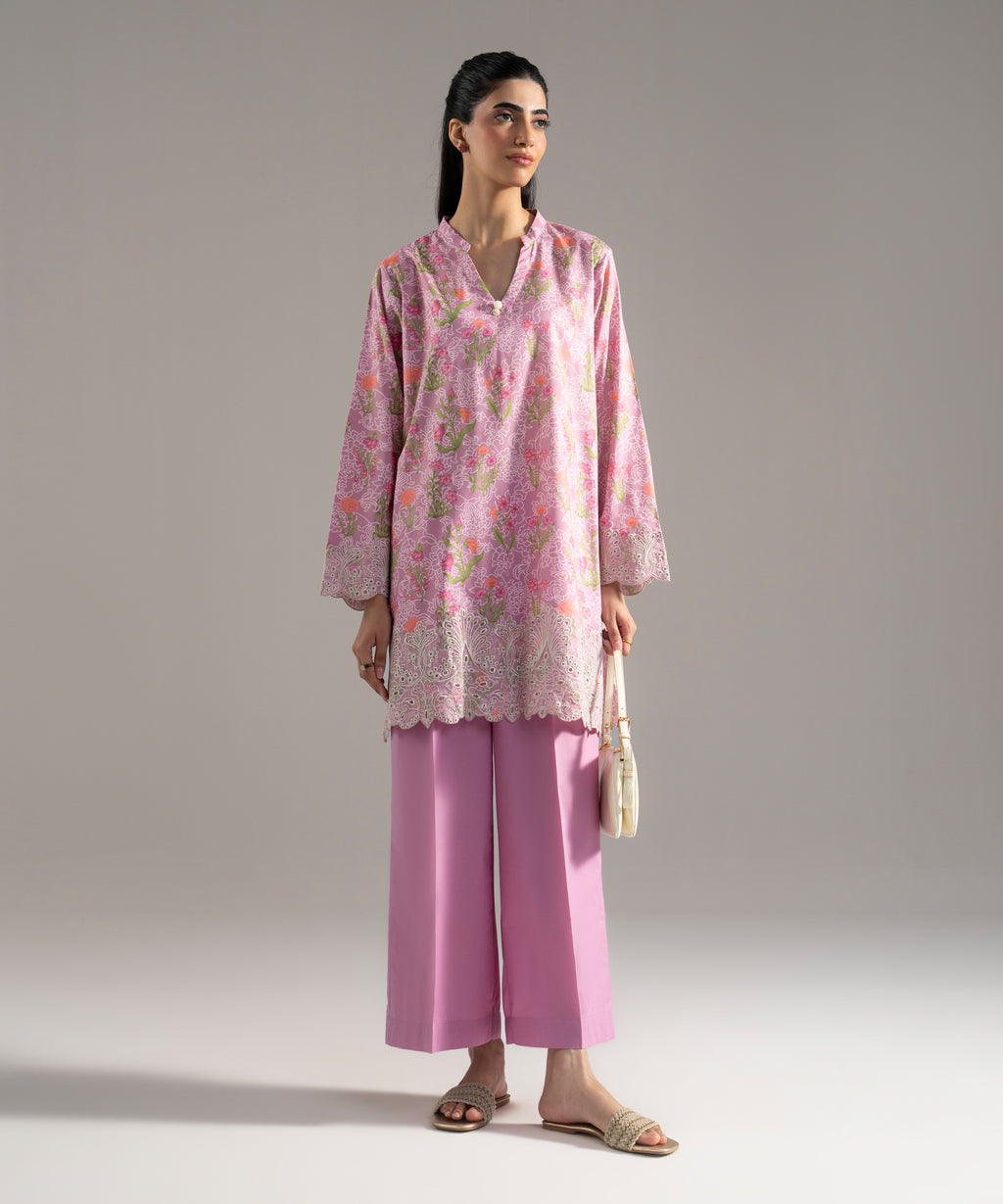 2 Piece - Embroidered Cotton Viscose Suit