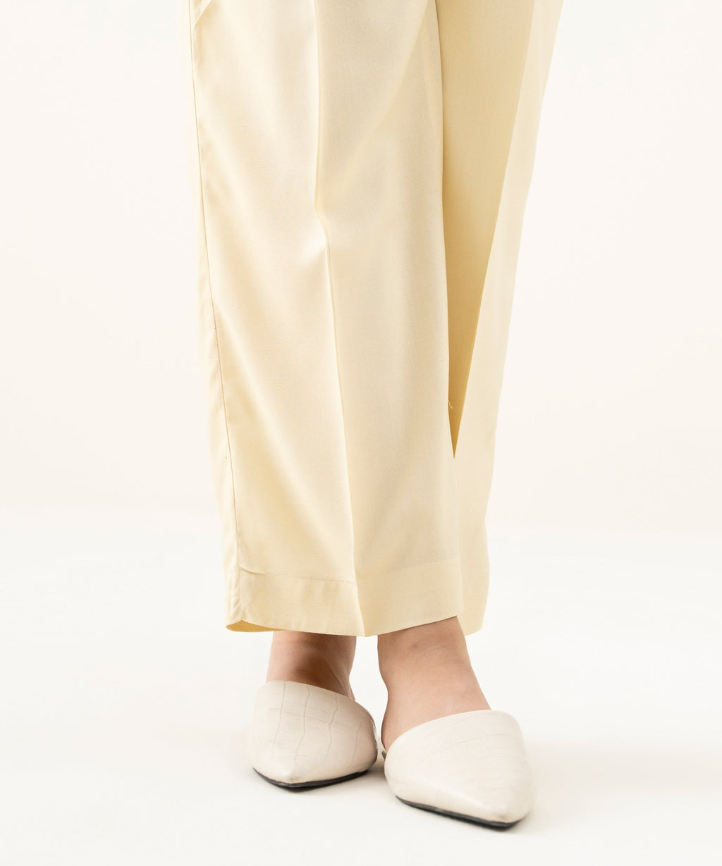 Solid Linen Straight Pants