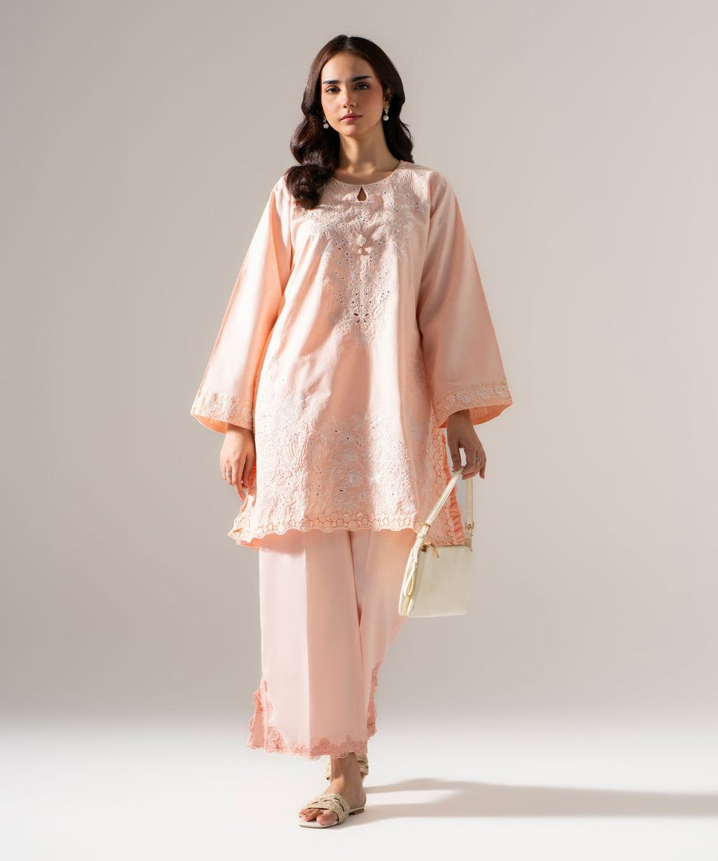 2 Piece - Embroidered Jacquard Suit