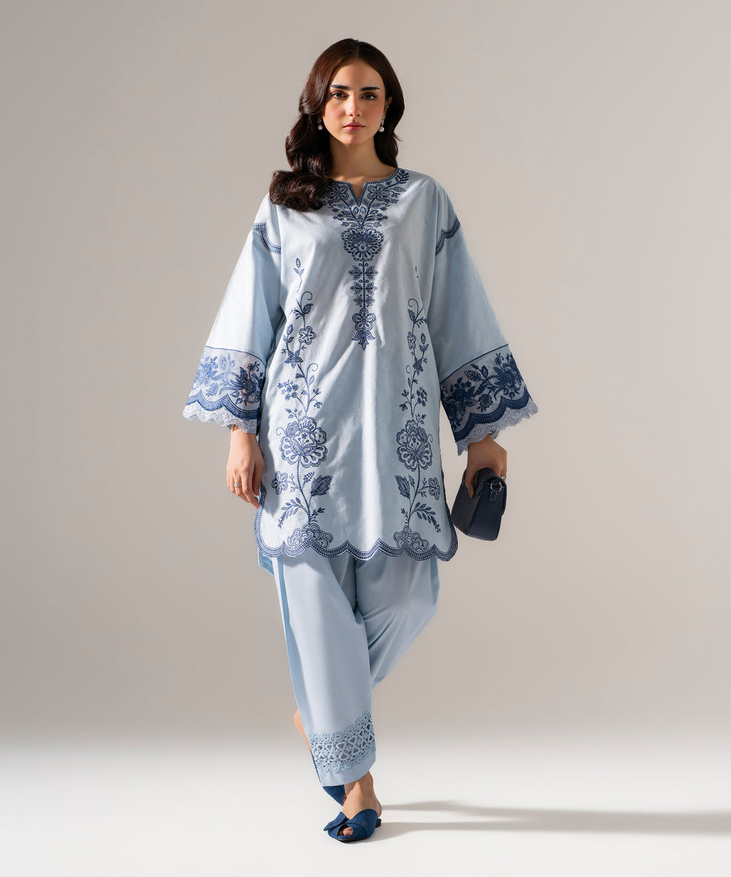 2 Piece - Embroidered Jacquard Suit
