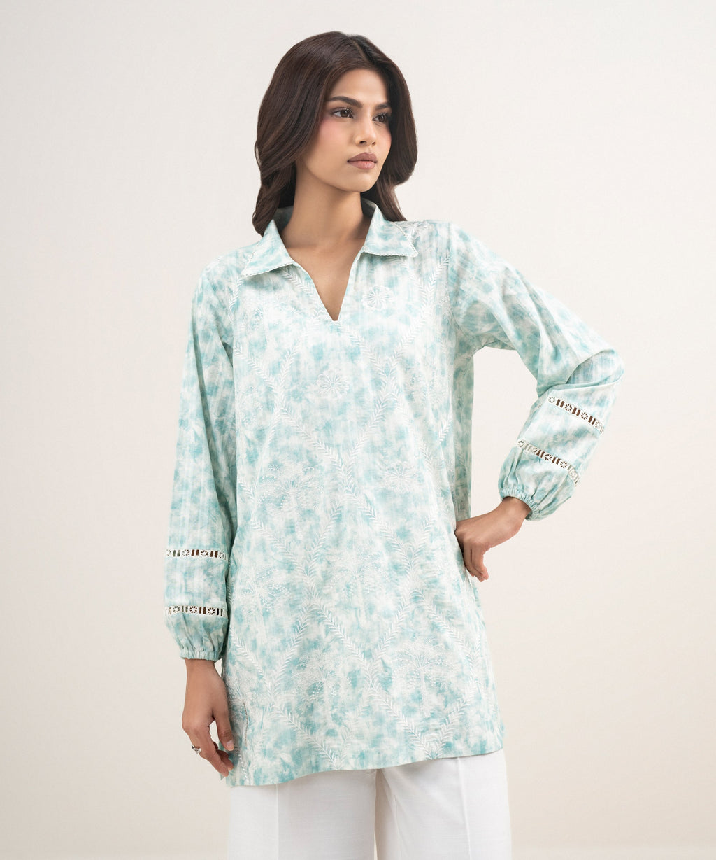 Embroidered Leno Kara Shirt