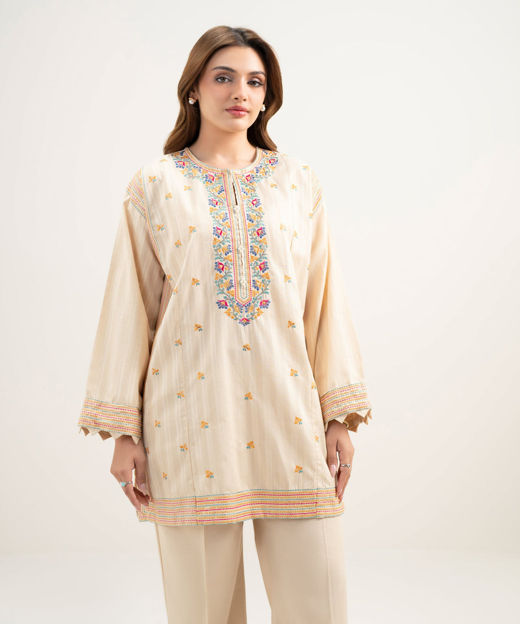 2 Piece - Embroidered Dobby Suit