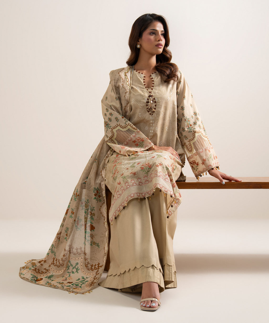 WOMEN 3PCS 3PC EMB ANDAAZ