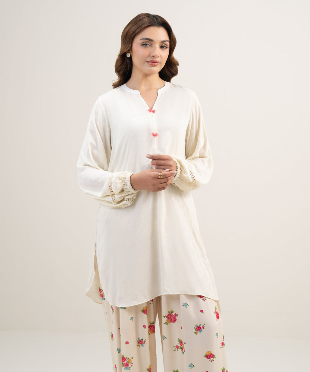 Solid Arabic Jacquard Shirt